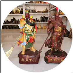 彩繪紫銅忠義千秋關(guān)公像鑄造 彩繪紫銅忠義千秋關(guān)公像鑄造