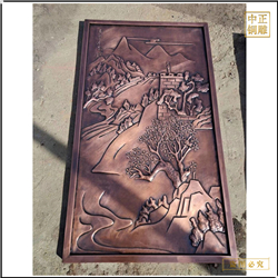 鑄銅關(guān)公 風(fēng)水山水畫(huà)浮雕