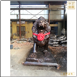 鑄銅關公 2.6米匯豐銅獅子批發(fā)