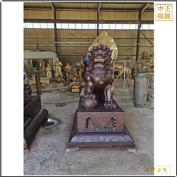 鑄銅關(guān)公 2米故宮銅獅子雕塑廠家
