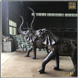 鑄銅關(guān)公 酒店別墅景觀銅雕大象擺件