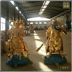 鑄銅關(guān)公 彩繪鑄銅韋陀鑄造廠