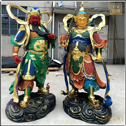 鑄銅關(guān)公 彩繪韋陀佛像廠家