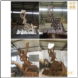 鑄銅關(guān)公 純銅城市雕塑制作