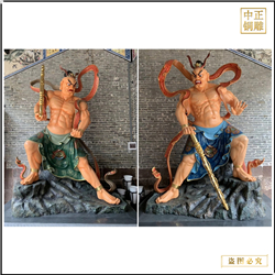 鑄銅關(guān)公 大型寺廟金剛力士銅雕塑