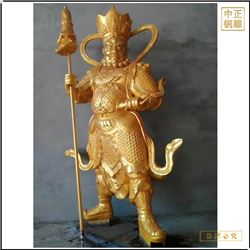 鑄銅關(guān)公 貼金四大天王銅佛像鑄造廠