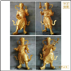 鑄銅關(guān)公 四大天王銅彩繪雕塑報(bào)價(jià)