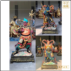 鑄銅關(guān)公 純銅鎏金神像雕塑