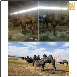 鑄銅關(guān)公 景區(qū)動(dòng)物雕塑駱駝擺件