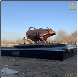鑄銅關(guān)公 純青銅長(zhǎng)5米銅牛鑄造