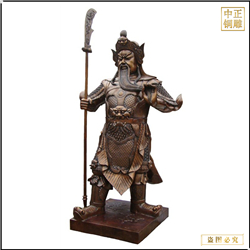 鑄銅關(guān)公 立式關(guān)圣大帝銅雕