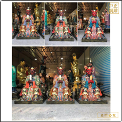 鑄銅關(guān)公 龍王銅雕塑鑄造廠家