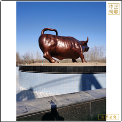 鑄銅關(guān)公 廣場(chǎng)華爾街銅牛圖片