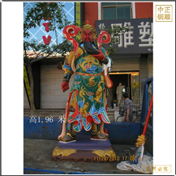 鑄銅關(guān)公 全銅彩繪關(guān)二爺神像定制