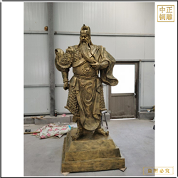 鑄銅關(guān)公 九龍銅關(guān)公雕塑擺件