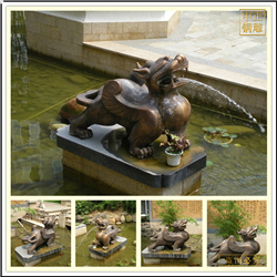鑄銅關(guān)公 景觀噴泉貔貅銅雕塑