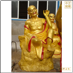鑄銅關(guān)公 寺廟銅十八羅漢雕塑廠家
