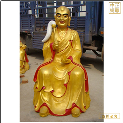 鑄銅關(guān)公 加工貼金十八羅漢銅佛像廠