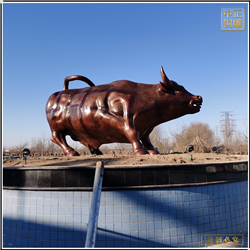 鑄銅關(guān)公 戶外華爾街銅牛圖片