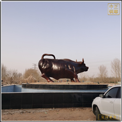 鑄銅關(guān)公 酒店門(mén)口華爾街牛擺件