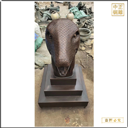 鑄銅關(guān)公 黃銅色十二生肖擺件
