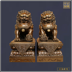 鑄銅關(guān)公 故宮銅獅子定制