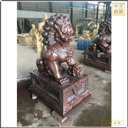 鑄銅關(guān)公 銅純獅子鑄造廠家