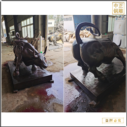 鑄銅關(guān)公 鑄銅美國(guó)華爾街牛