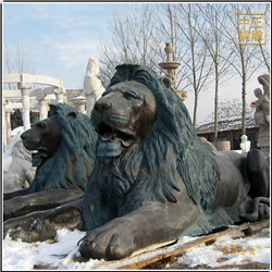 鑄銅關(guān)公 景觀銅獅子雕塑圖片