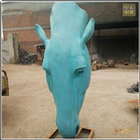 鑄銅關(guān)公 馬頭銅雕塑