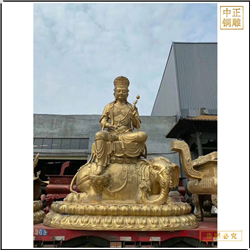 鑄銅關(guān)公 純銅文殊普賢菩薩佛像