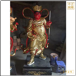 鑄銅關(guān)公 寺廟四大天王銅佛像批發(fā)廠