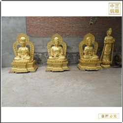 鑄銅關(guān)公 2米西方三圣銅像定制