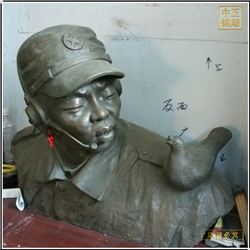 鑄銅關(guān)公 現(xiàn)代人物銅雕塑廠家