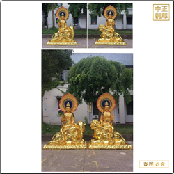 鑄銅關公 純銅文殊普賢佛像