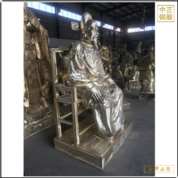 鑄銅關公 貼金蕭大亨人物銅像