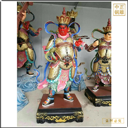 貼金四大天王銅像 貼金四大天王銅像