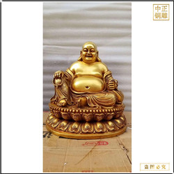 鑄銅關公 小型鑄造銅彌勒佛