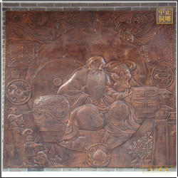 鑄銅關(guān)公 古代人物銅浮雕文化墻