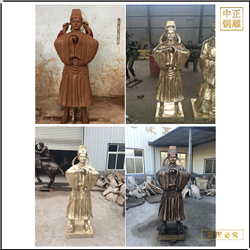 鑄銅關(guān)公 古代行禮人物雕塑鑄造