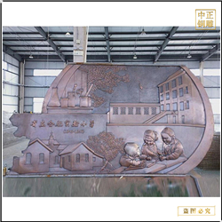 學(xué)校人物銅浮雕定制 學(xué)校人物銅浮雕定制