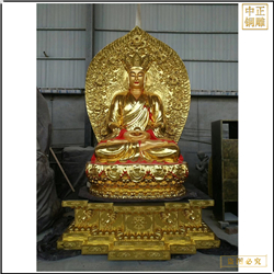 鑄銅關(guān)公 盤腿坐地藏王菩薩制作廠家
