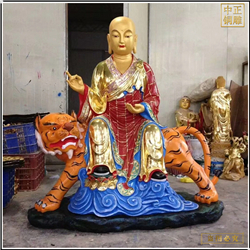鑄銅關(guān)公 騎虎地藏王銅佛像