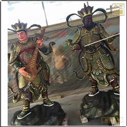 鑄銅關(guān)公 純銅四大天王銅佛像定制
