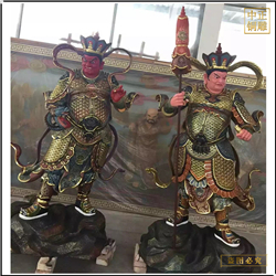 鑄銅關(guān)公 純銅四大天王菩薩像擺件