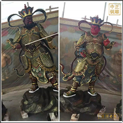 鑄銅關(guān)公 廠家批發(fā)銅雕四大天王佛像