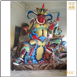 鑄銅關(guān)公 純銅四大天王菩薩佛像擺件