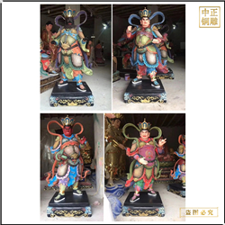 鑄銅關(guān)公 貼金純銅四大天王佛像圖片