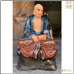 鑄銅關(guān)公 寺廟貼金十八羅漢批發(fā)廠家