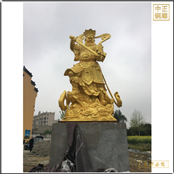 鑄銅關(guān)公 定制貼金四大天王銅佛像